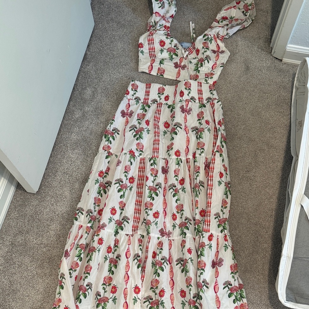 Hill House Floral Nap Skirt And Top - Two-Piece Set
